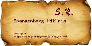 Spangenberg Mária névjegykártya